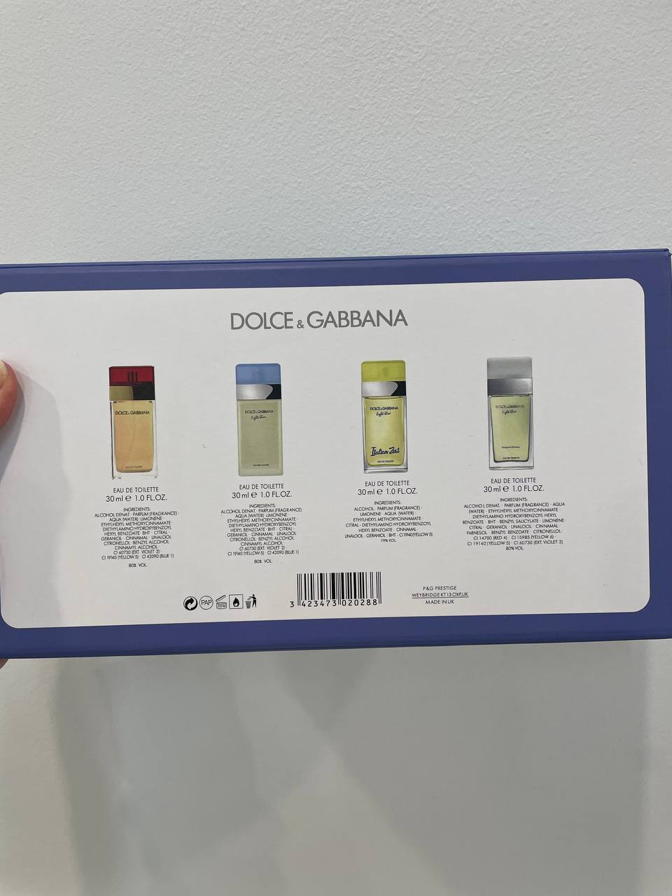 DOLCE & GABANNA D&G LIGHT BLUE SET 4IN1 SET (4X30ML)