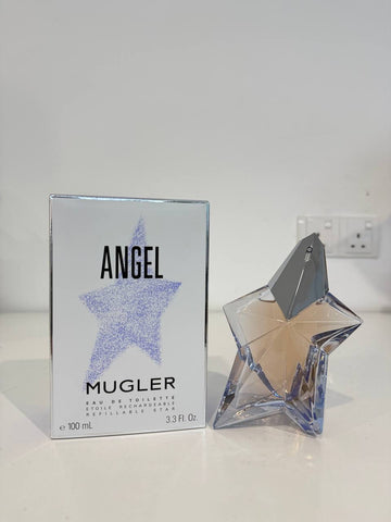 MUGLER ANGEL ETOILE RECHARGEABLE REFILLABLE STAR EDT 100ML (WHITE)