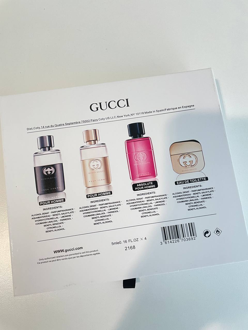 GUCCI GUILTY MINIATURE 4IN1 SET